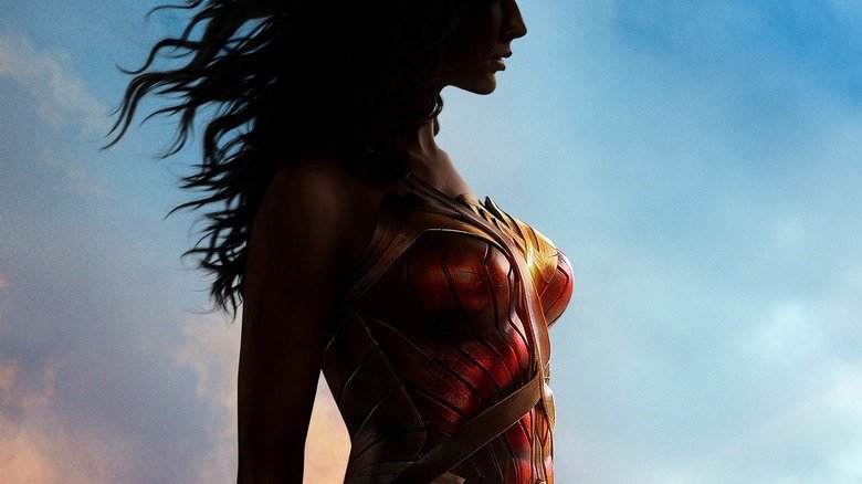 Gal Jadot as a miracle woman on the sticker for Wonder Woman