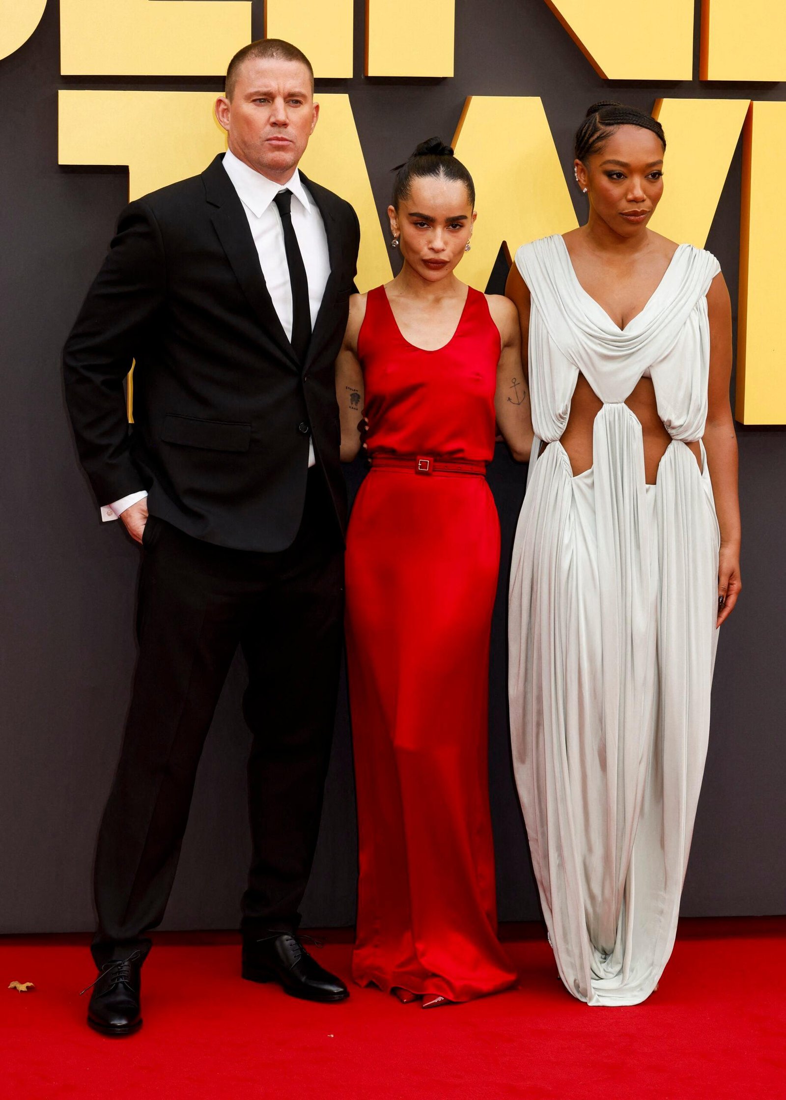 Channing Tatum, Zoe Kravitz and Naomi Ackie in PRINK Twice Premiere