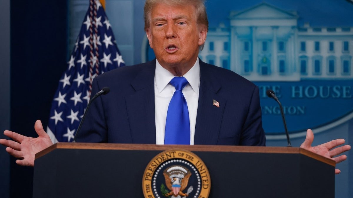 US President Donald Trump speaks at a press conference in James S. Brady in the White House, on June 27, 2025, in Washington, DC, following the US Supreme Court ruling limits the application of appropriate citizenship. (Mehmet ESER / Middle East via AFP / Getty)