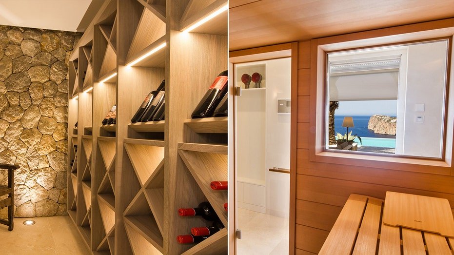 Division of wine and sauna.