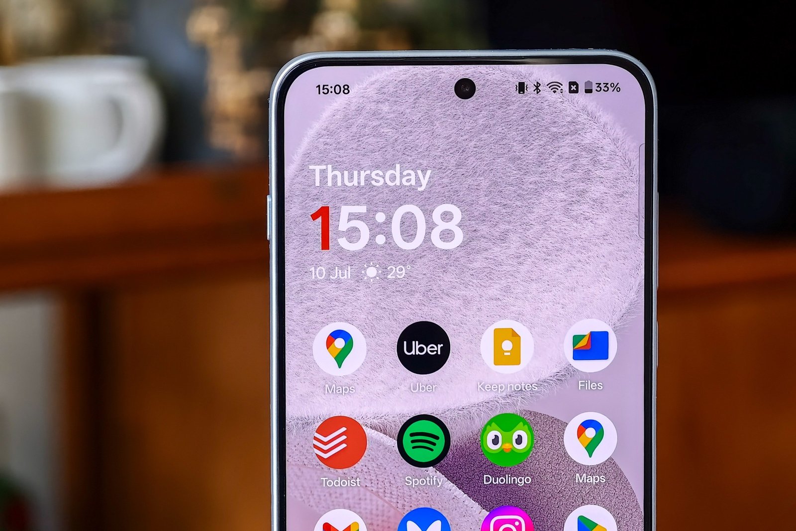 The top half of the main one on the OnePlus Nord 5 screen