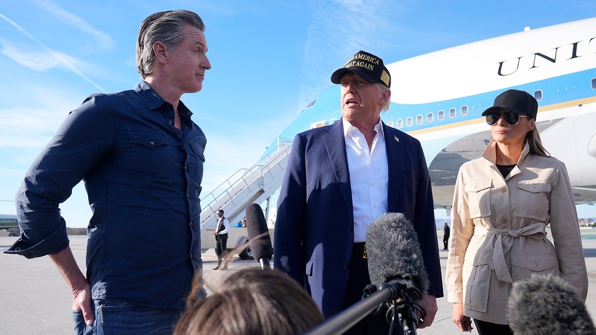 President Donald Trump, California Governor, meets Gavin New Roosom, where they will discuss forest fires