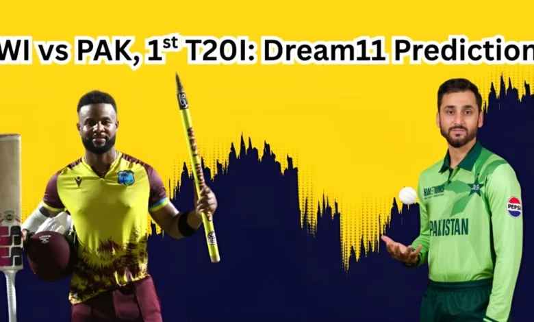 1753971043 WI vs PAK 2025 1st T20I Match Prediction Dream11 Team.webp.webp