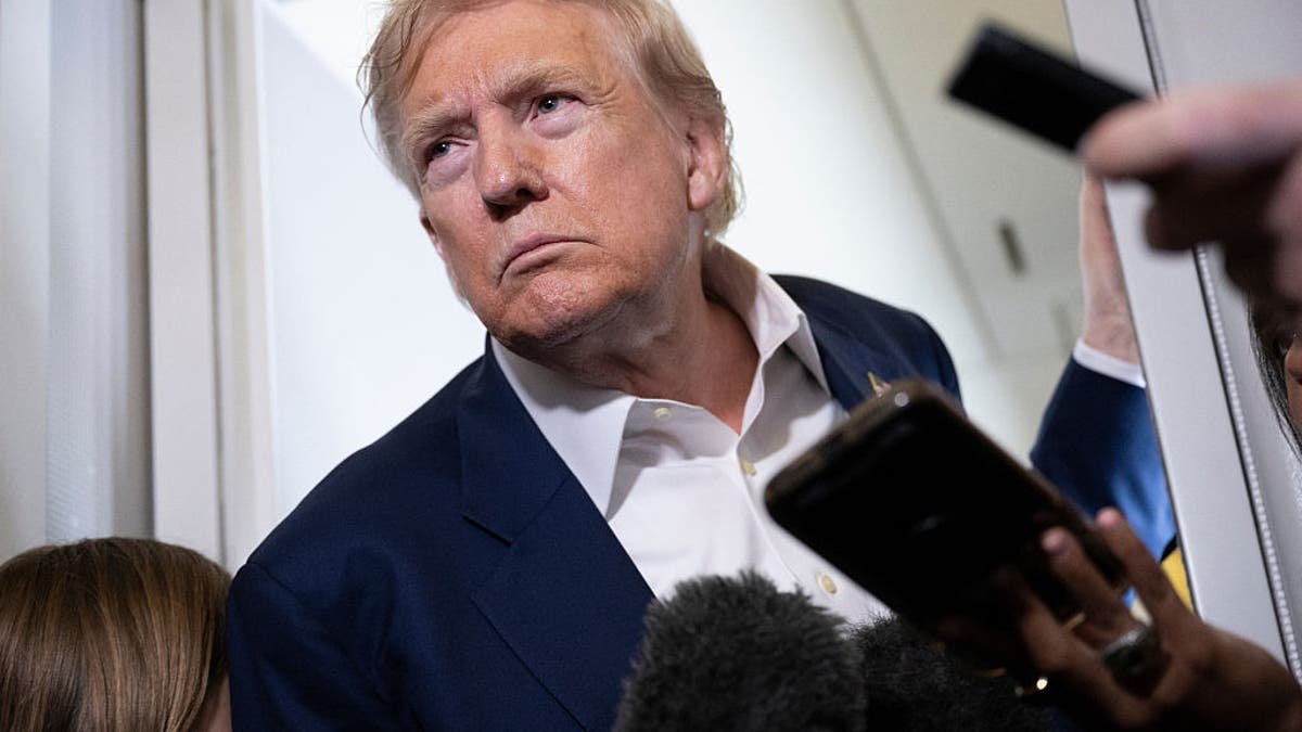 Trump with correspondents