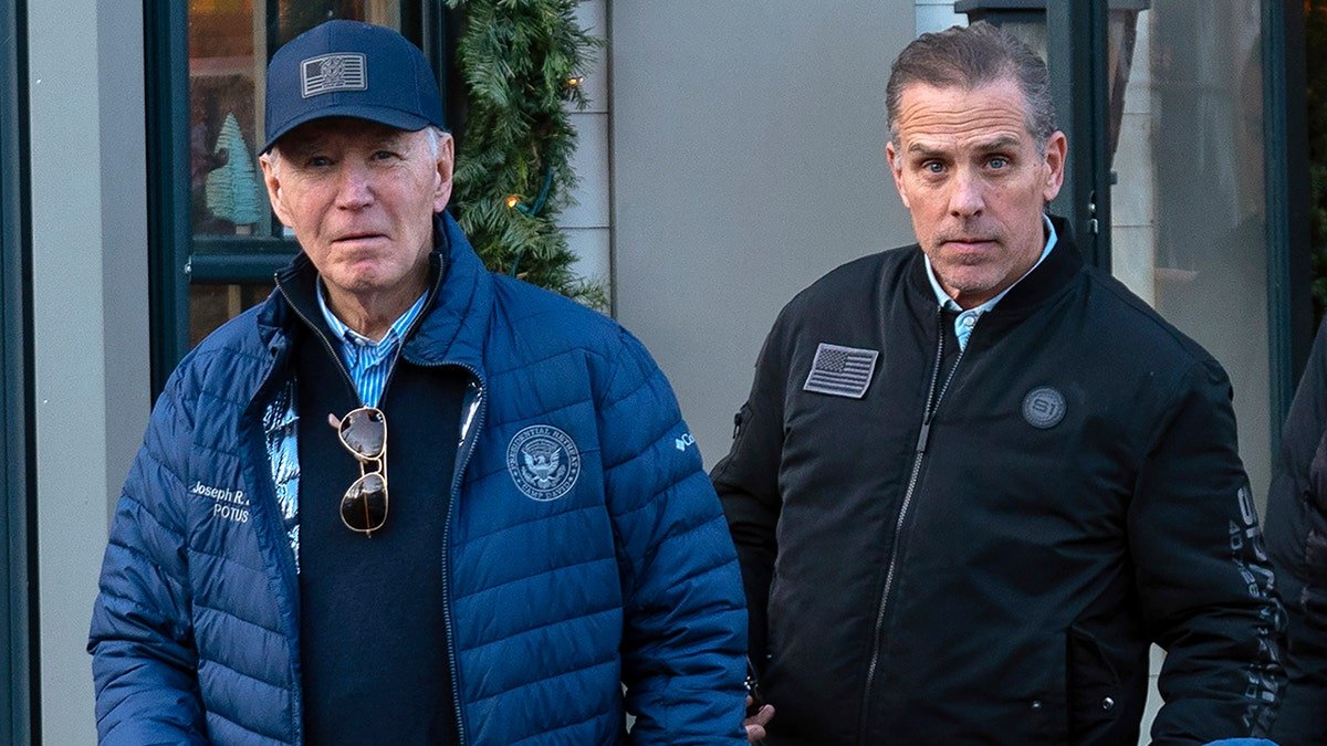 President Joe Biden, accompanied by his son Hunter Biden