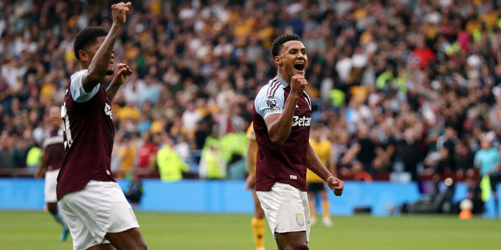 Aston Villa celebrates Ollie Watkins