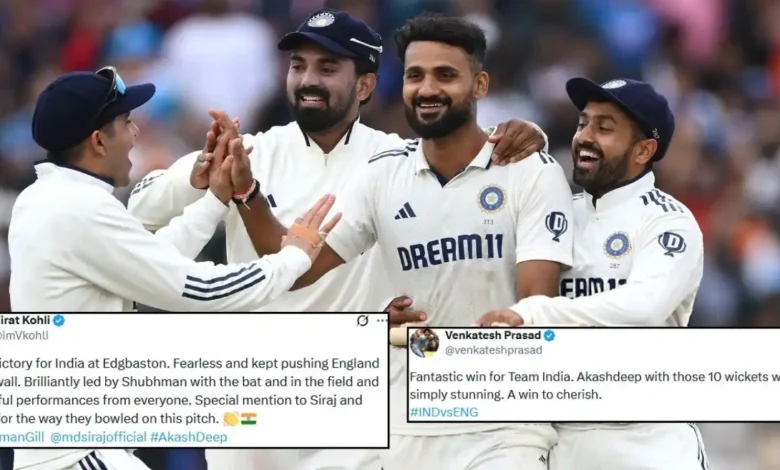 Cricket fraternity erupts as Shubman Gill led India breach Edgbaston fortress.webp.webp