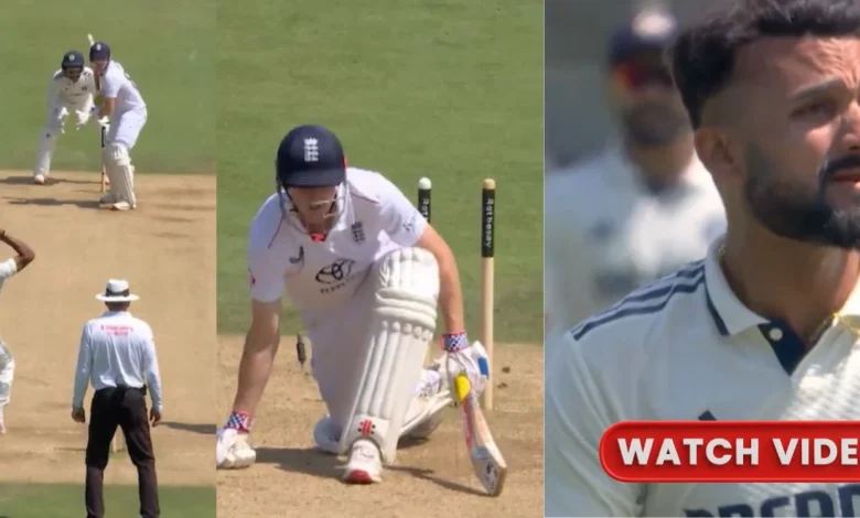 ENG vs IND WATCH Akash Deep uproots Harry Brooks middle.webp.webp
