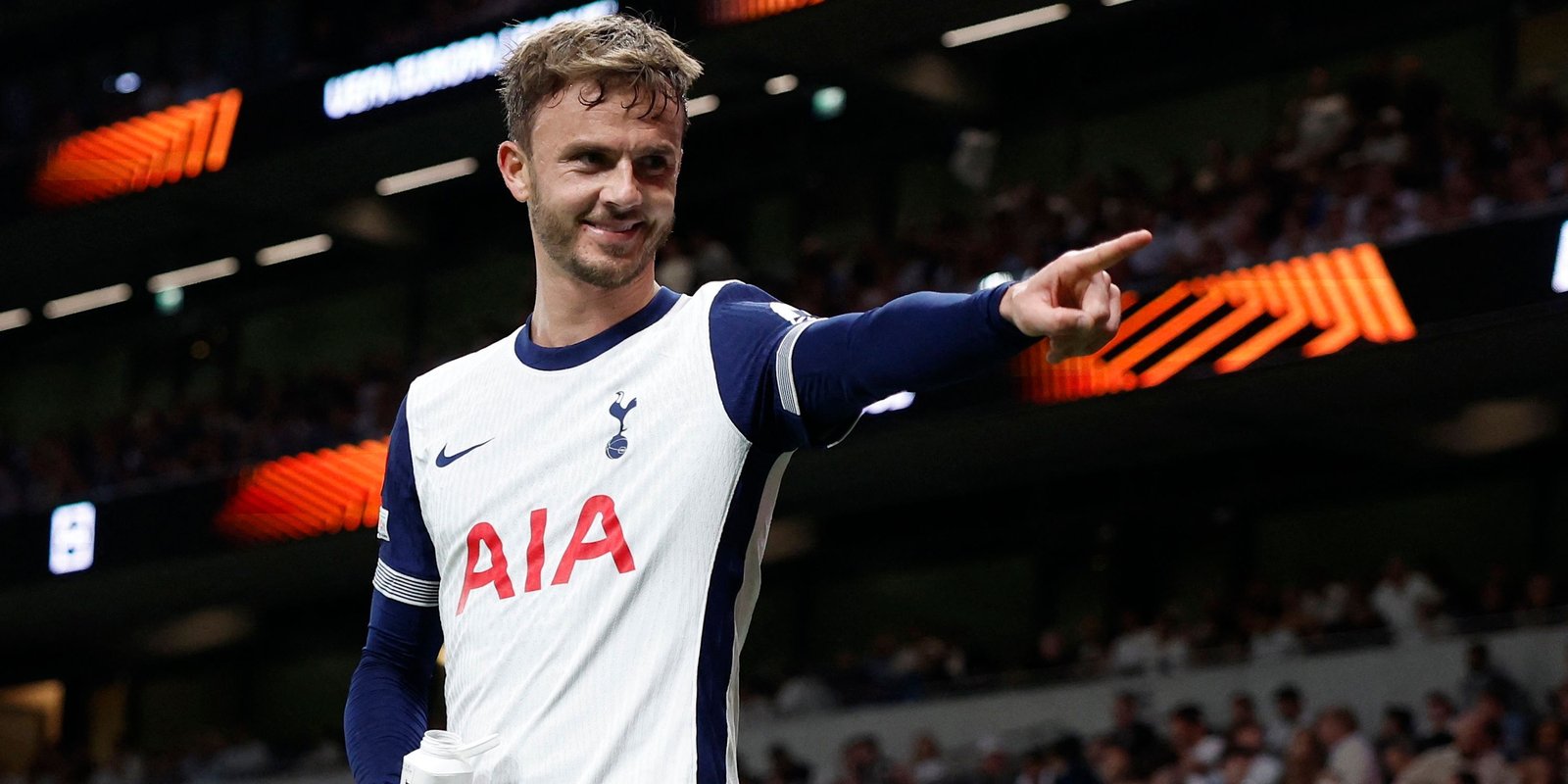 James Madison reacts from Tottenham Hotspur