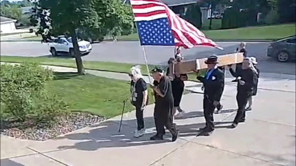 Mock funeral procession caught on camera targets GOP congressmans private.gif