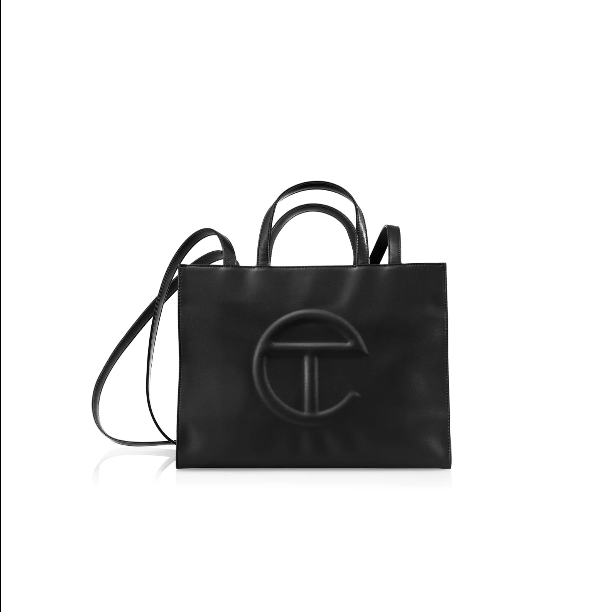 Black square. bag with shoulder straps