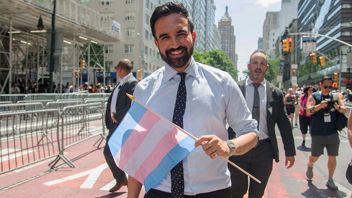Zahran Mamdani bears the science of transgender pride, smiles