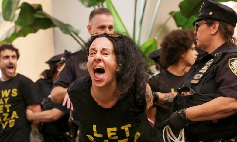 1754078878 Anti Israel protesters arrested at Schumer Gillibrand NYC offices.jpg