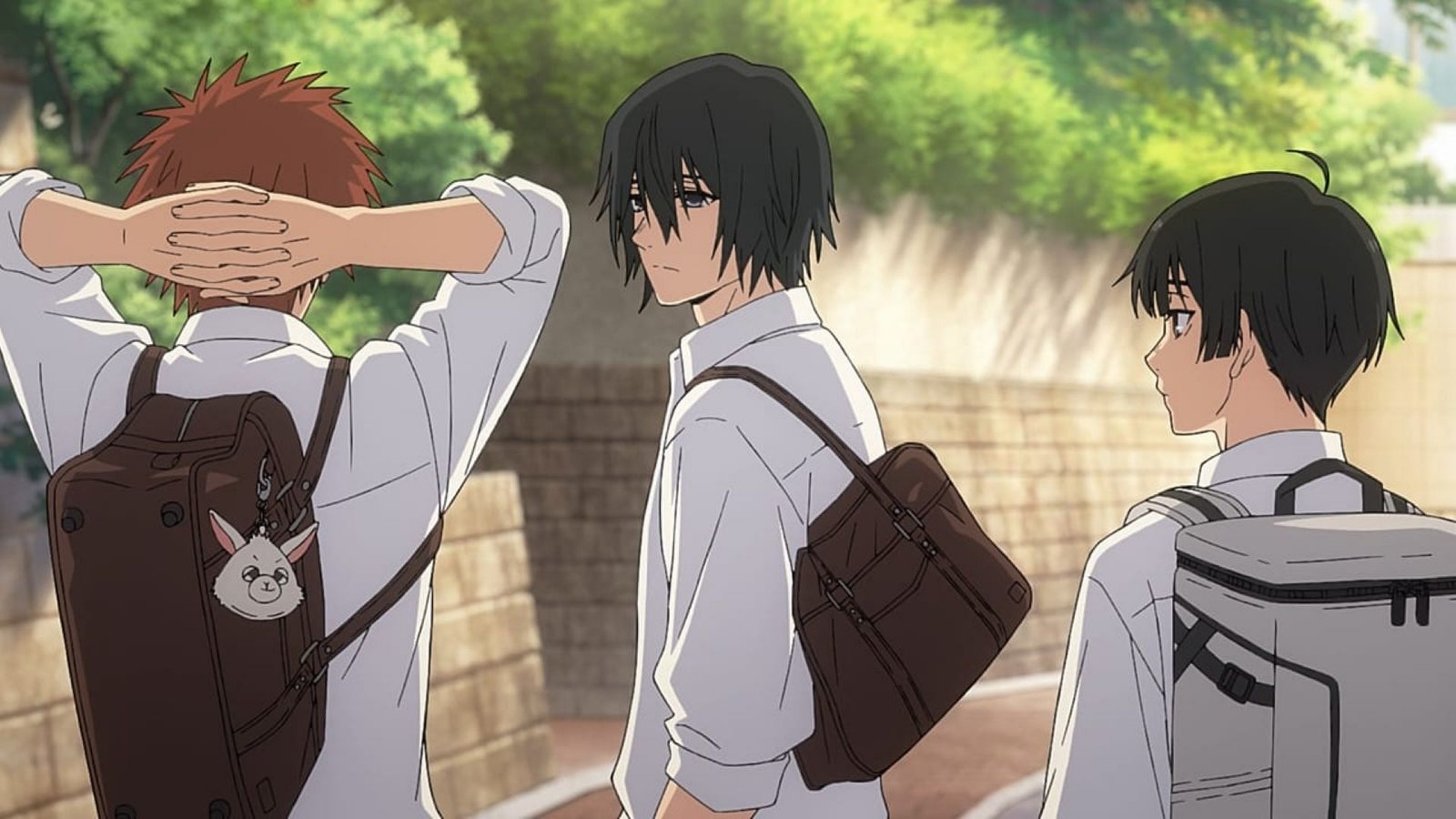 Saku, Shohei and Ayato, as shown in the episode (image via Cloverworks)