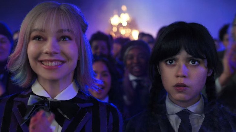 Enid and Wednesday make a strange couple on Wednesday