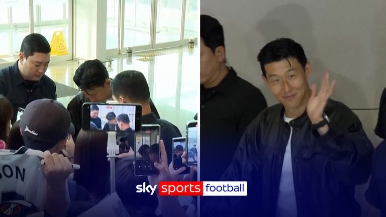 Fans poured to the airport where the son Hyung Min was photographed in South Korea to Los Angeles before his expected move to LAFC.