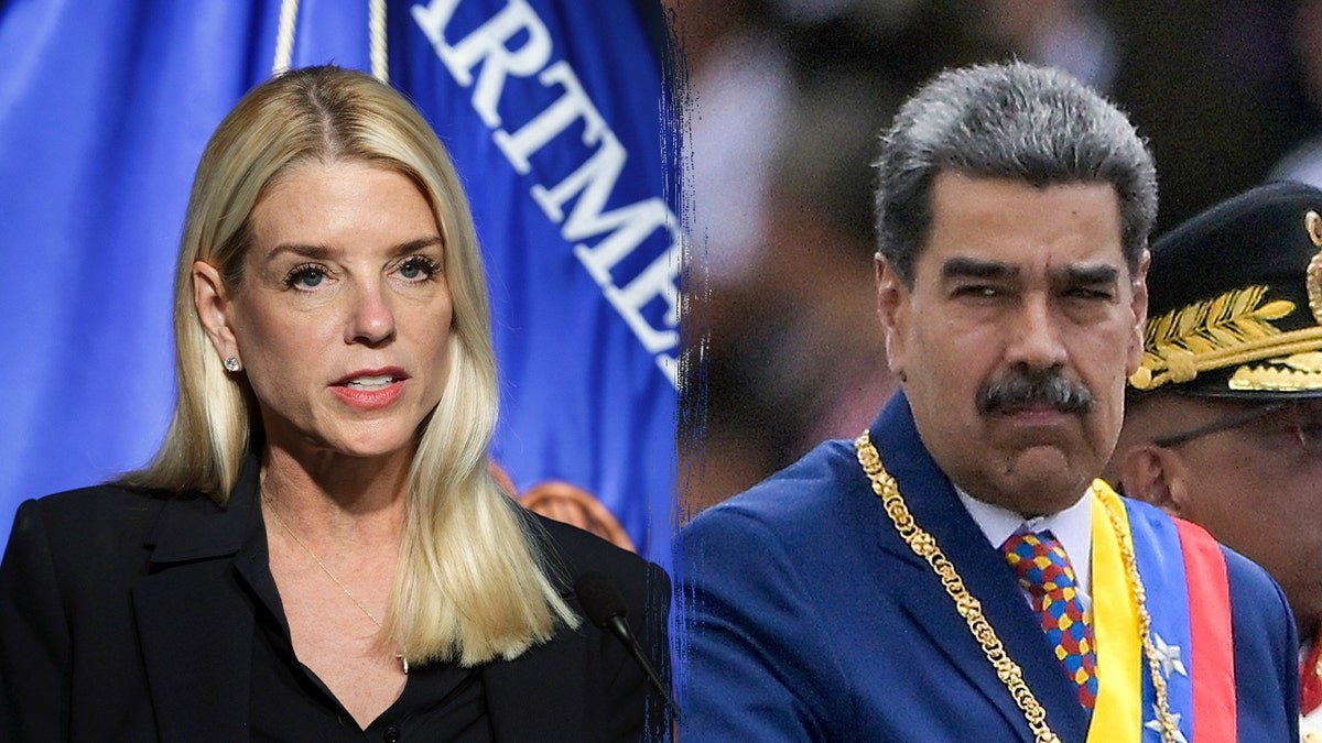A picture divided by Pam Bondi's public lawyer and Venezuelan President Nicholas Maduro. 