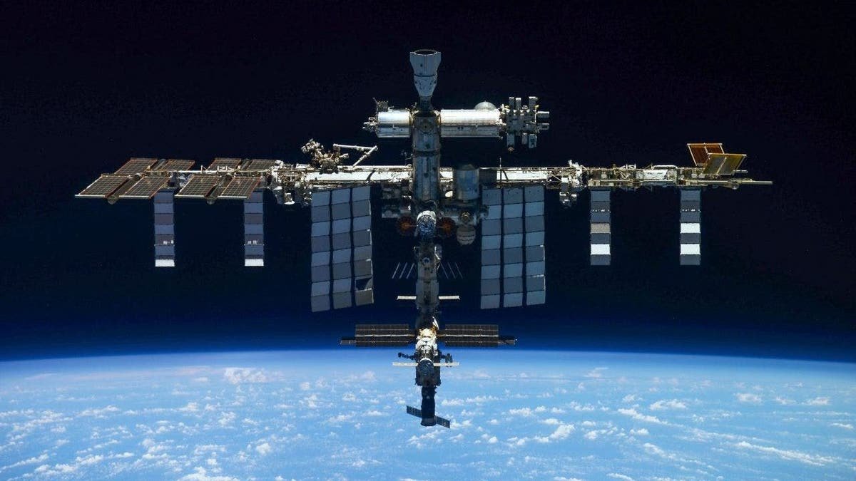 A view of the International Space Station captured on March 30, 2022, by the Soyuz MS-19 Space Ship crew after opened from the station.