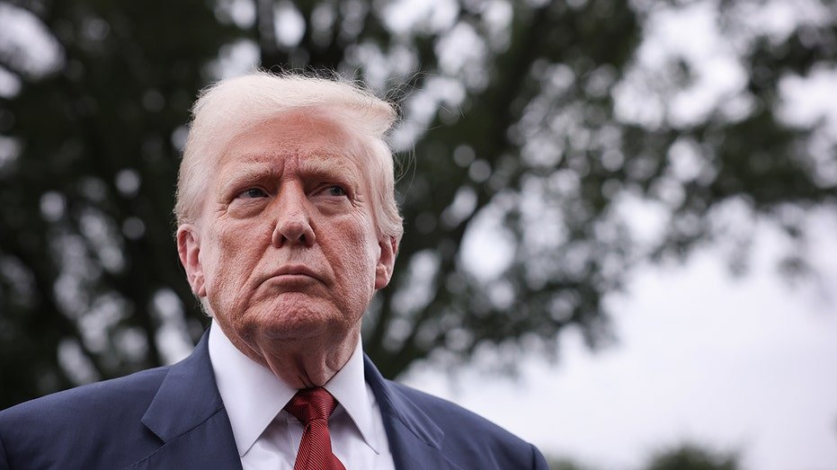 Donald Trump looks serious