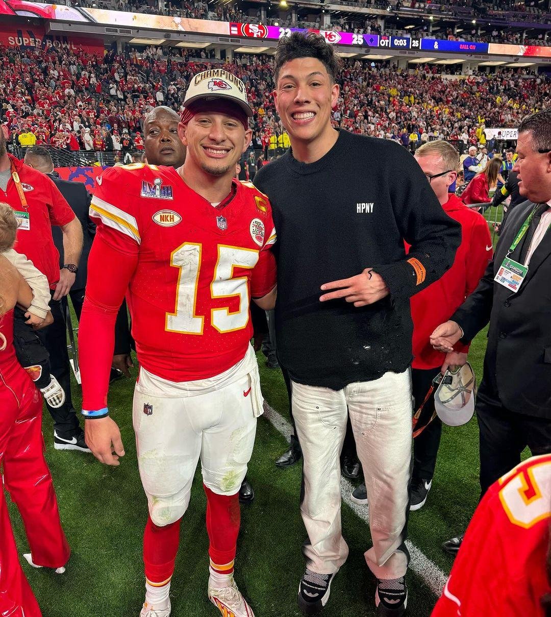 Patrick Maqoum and Jackson Maqoum in the American Football Association field