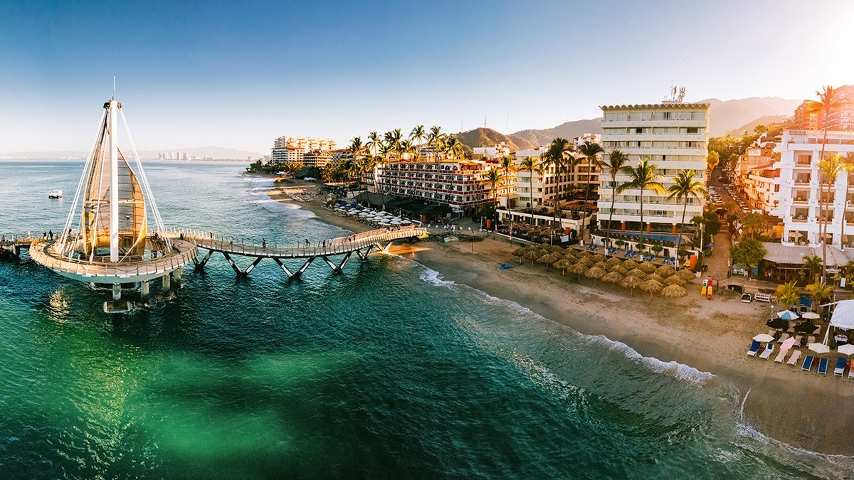 The panoramic air view of the Porto Valreta horizon in Mexico.