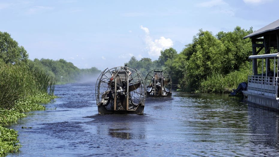 Air boats used in Laplas, Louisiana.