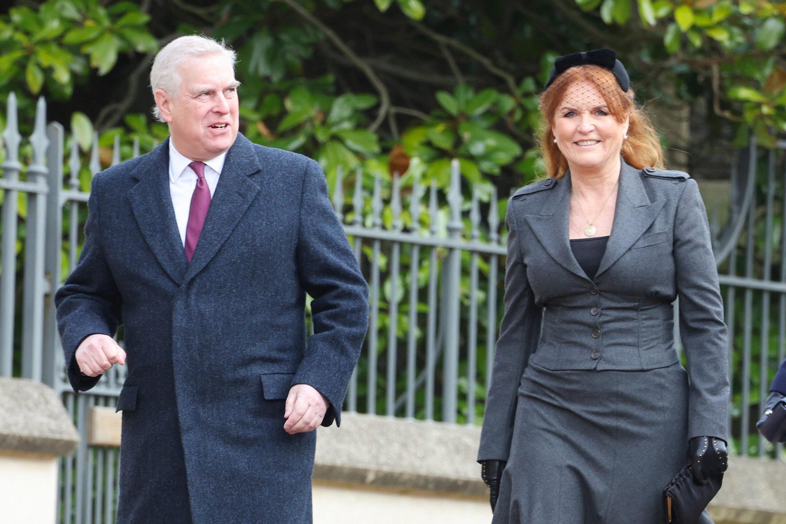 Prince Andrew and Sarah Ferguson in the service feast of King Constantine from Greece