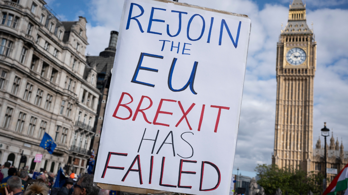 A mark from a supporter of the European Union in London
