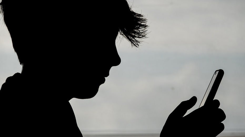 A child uses iPhone