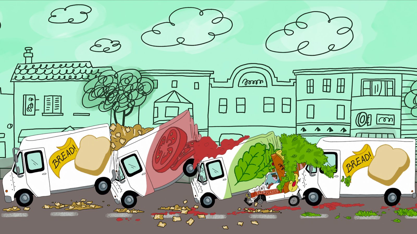 A fixed image of the long long animated chain.