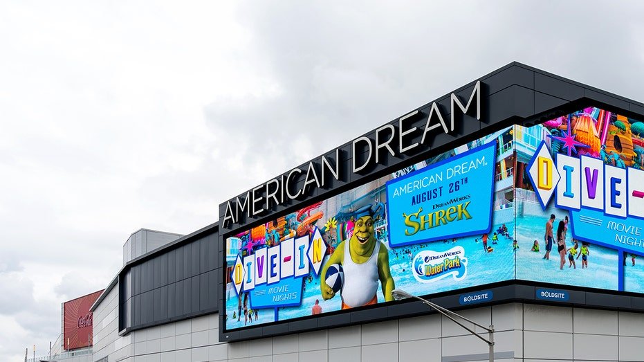 American Dream Mall in East Rutherford, New Jersey, USA. The American dream is the retail and entertainment complex.