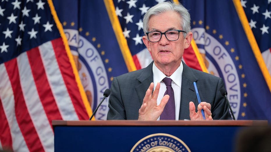 Federal Reserve Chairman Jerome Powell speaks at a press conference