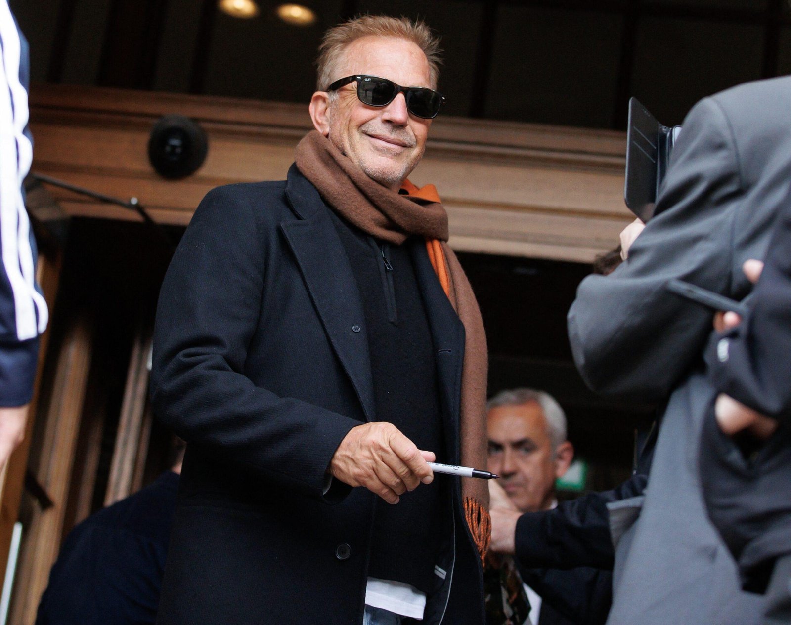 Hollywood star Kevin Costner at the Pleithwood Hotel, Glasgow, and hit a bus in Glasgow. 21.08.2023.