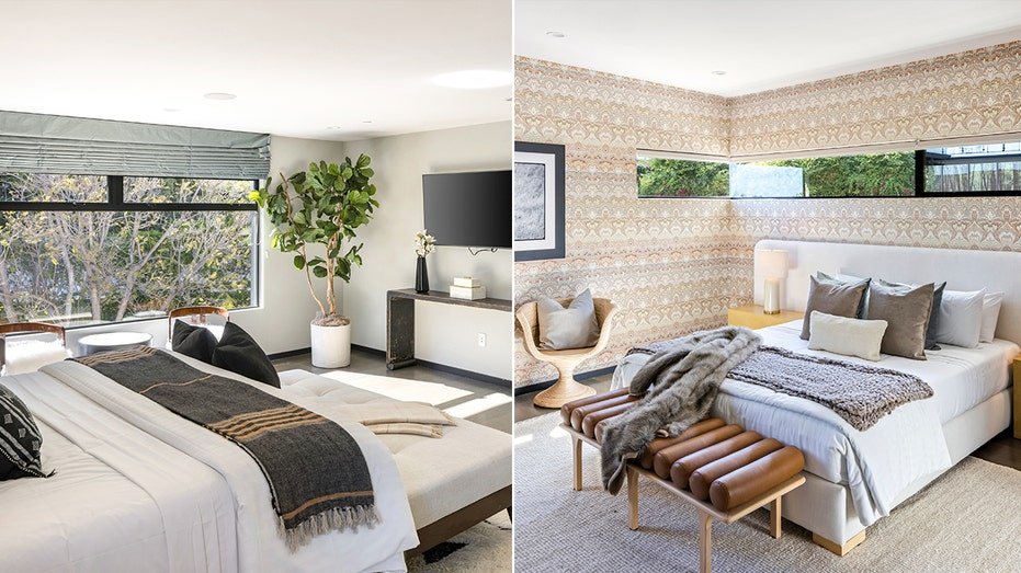 My bedrooms with windows and walls of Tan.