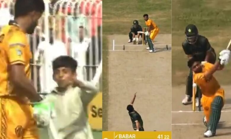 Pakistan fan breaches security charges at Babar Azam after he.jpg