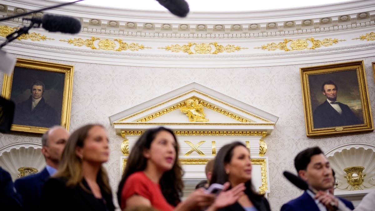 Golden details added to the Trump Oval Office