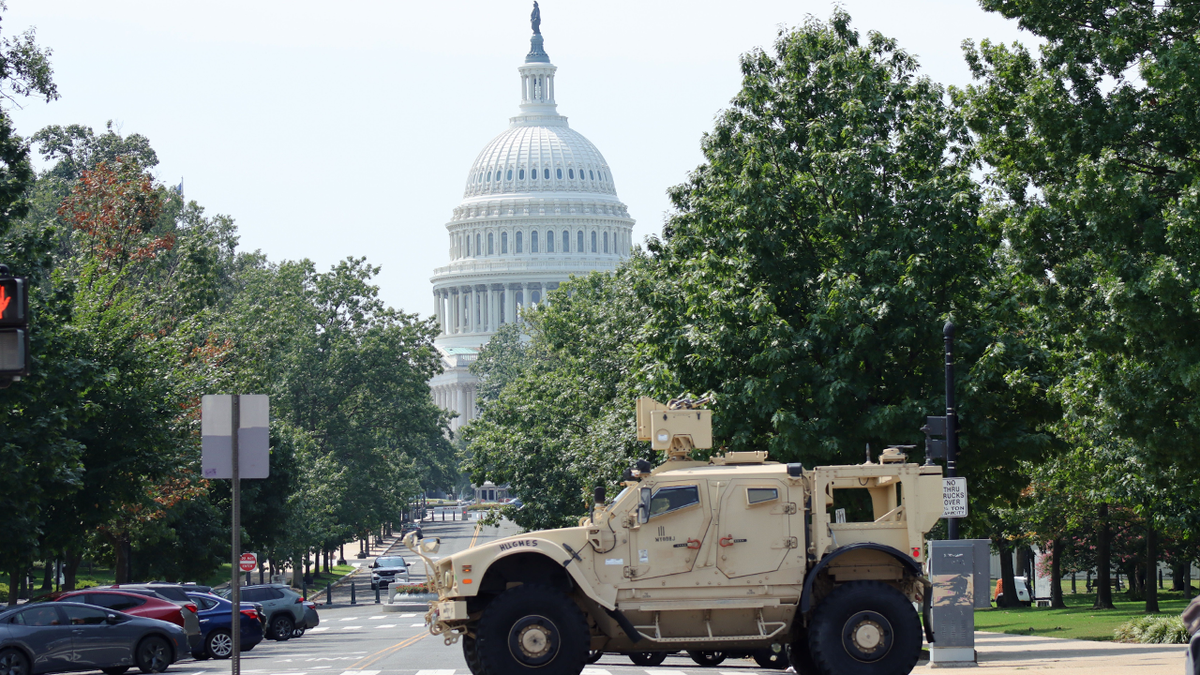 National Guard truck near the Capitol building