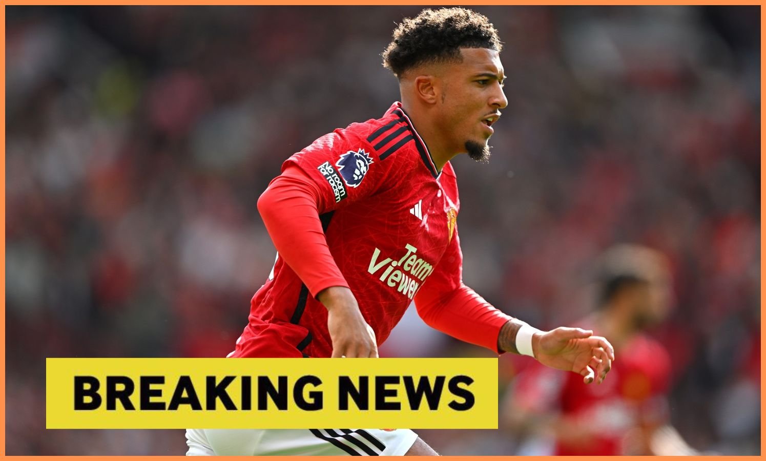 Jadon Sancho at work for Man United