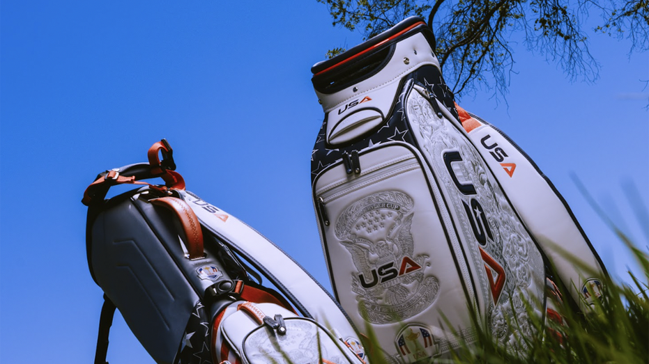 Each of the Ryder Cup bags designed by Swag Golf
