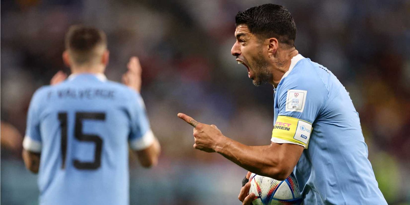 Uruguay striker Luis Suarez at the 2022 World Cup