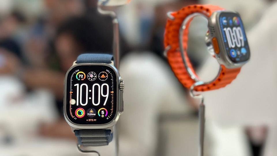 The Apple Watch Ultra 2, supported on a trial schedule. Unseen background.