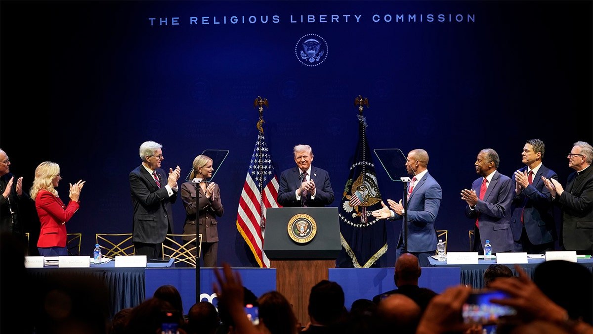 Donald Trump speaks at the Bible Museum