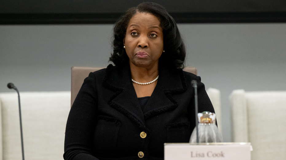 Lisa Cook, a member of the US Federal Reserve Council at a meeting