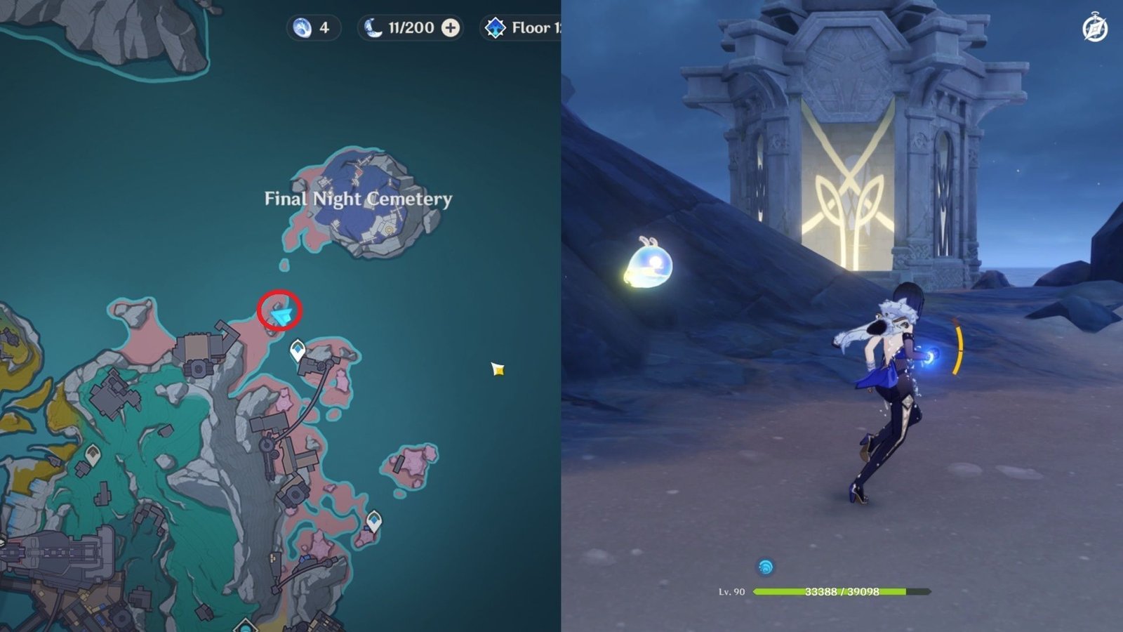 The depths of the depths near the final night cemetery (image via Huyuver)