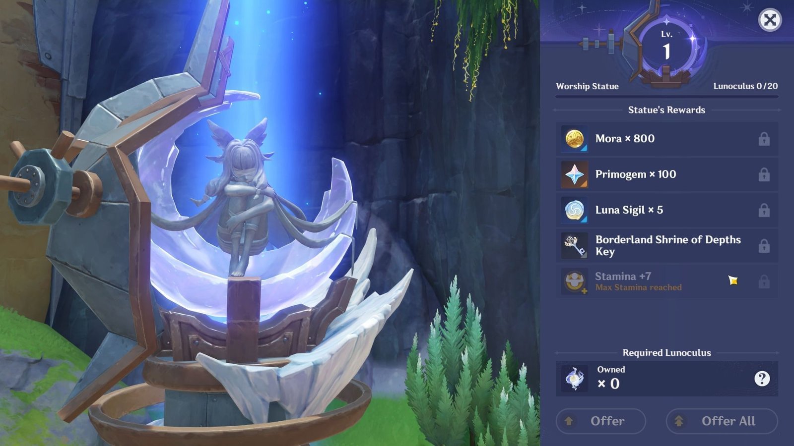 Remaining the new moon level rewards (image via Hoyoverse)