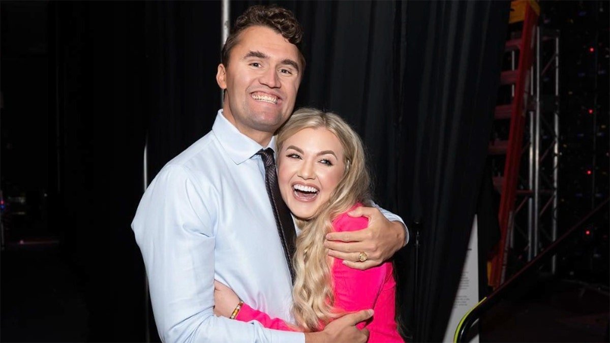 Charile Kirk and his wife Erika Lane Fraantzve.