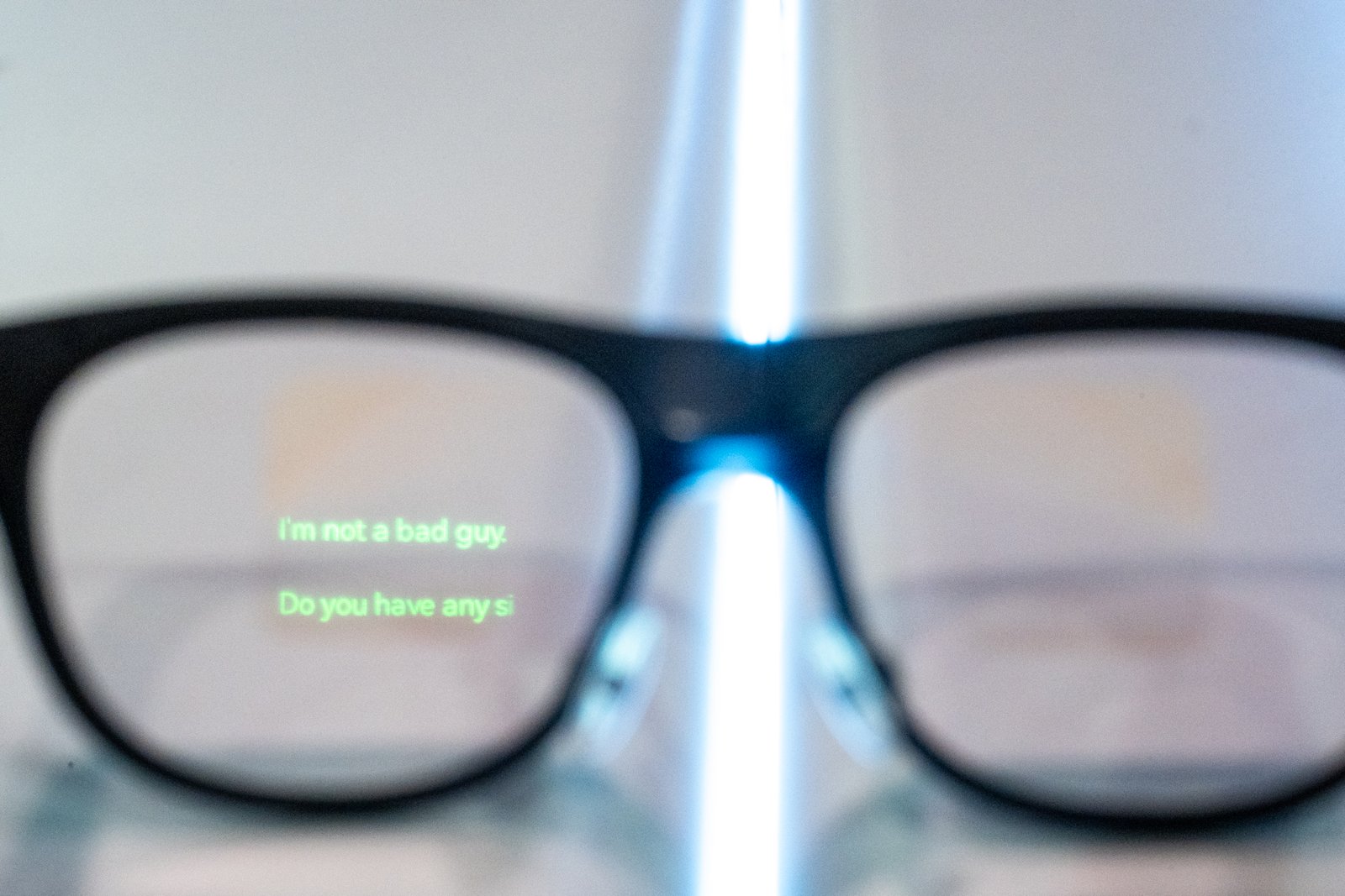 An close to the Rokid glasses offered