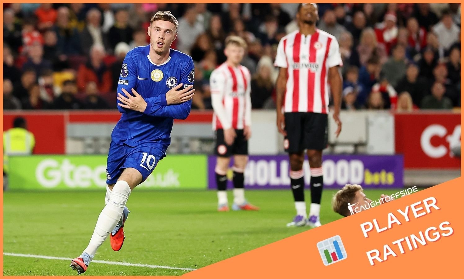 Cole Palmer celebrates his goals for Chelsea against Princeford