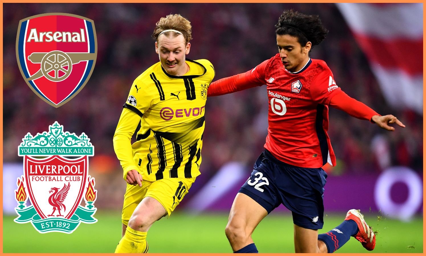 Ayyoub Bouaddi at work for night against Borussia Dortmund