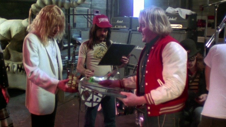 Derek Smalls and David Saint Hopins and their manager are looking for all black records in this spine